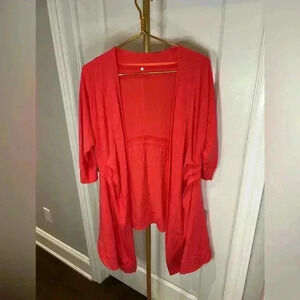 Lululemon Women’s Lightweight Open Cardigan Sweater - Coral